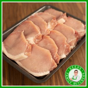 Buy a £10 tray of Boneless Pork Steaks online from Reeds Family Butchers